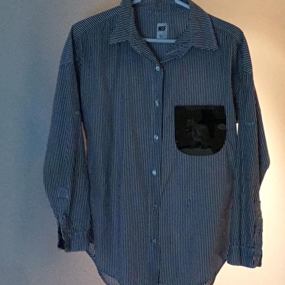NSF button down shirt